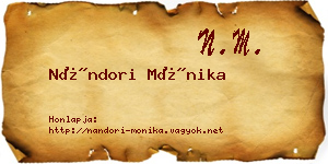 Nándori Mónika névjegykártya