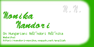 monika nandori business card